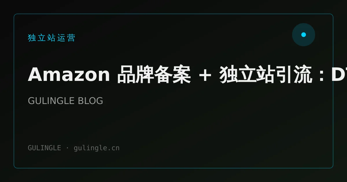 Amazon 品牌备案 + 独立站引流:DTC 双轨增长怎么配
